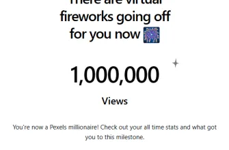 1.000.000 views on pexels