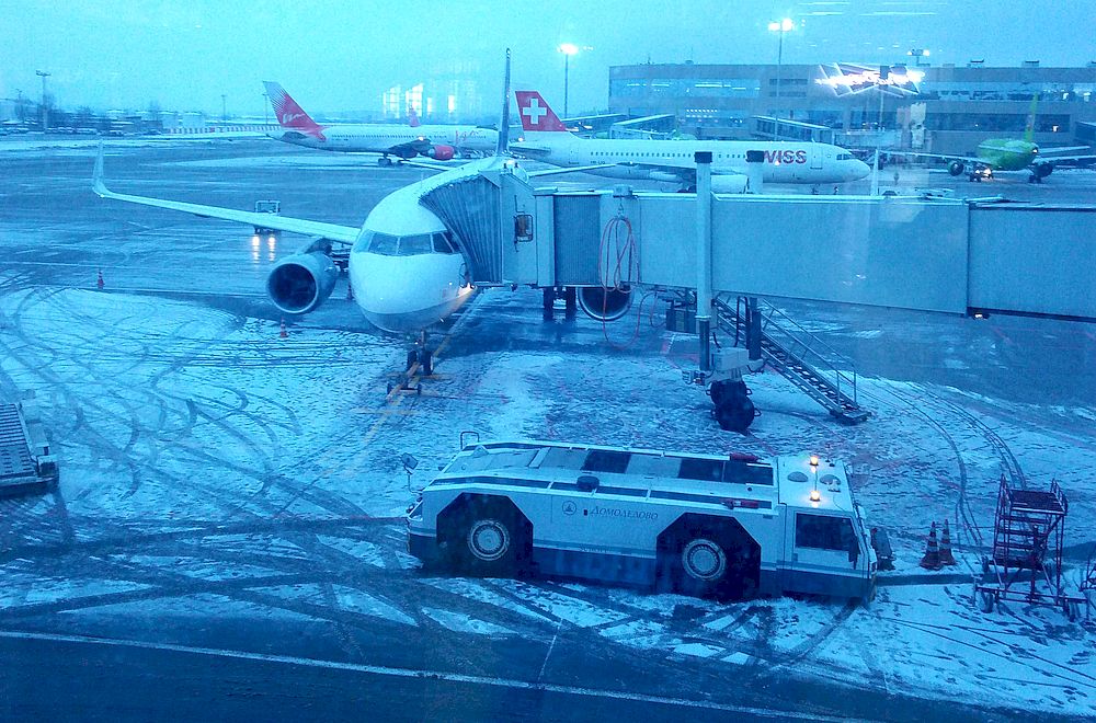 Moscow Domodedovo Airport in winter