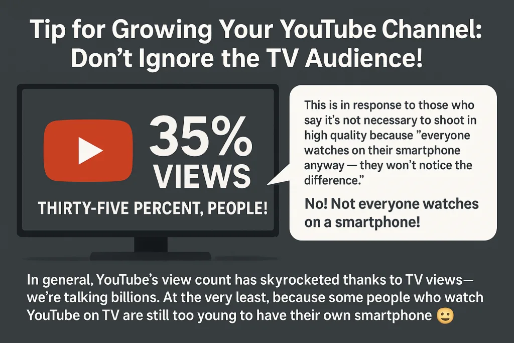 Tip for Growing Your YouTube Channel: Don’t Ignore the TV Audience!