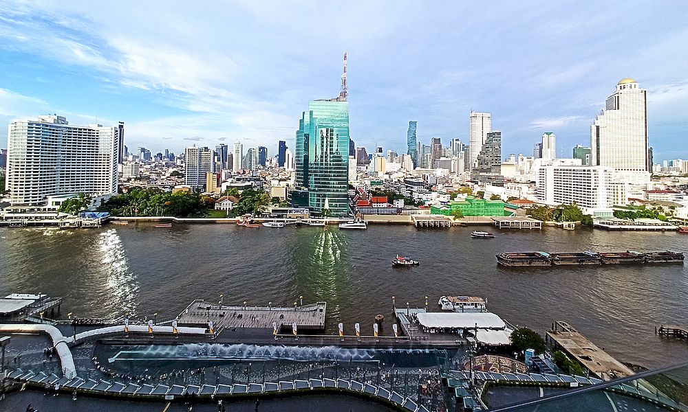 panoramic view of Bangkok and Chao Phraya River from ICONSIAM