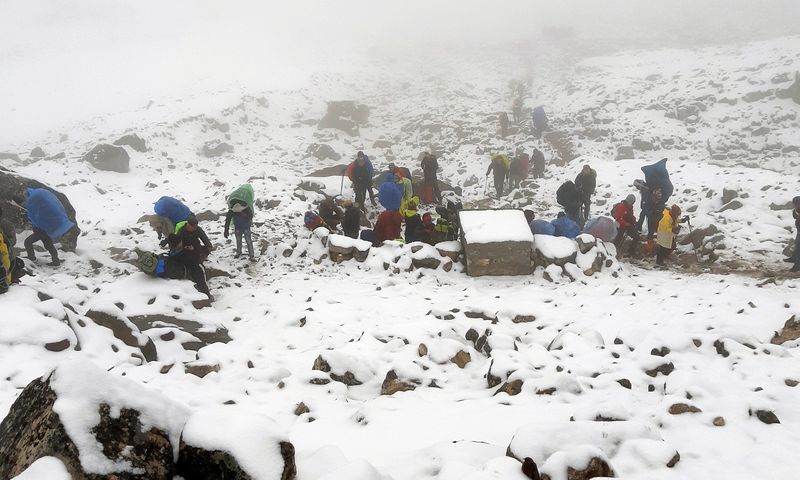 Nepal snow Himalayas EBC