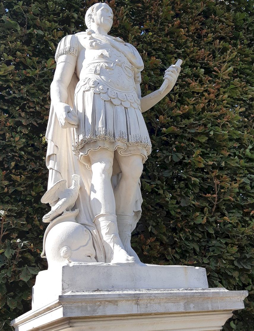 statue of a Roman emperor in Paris